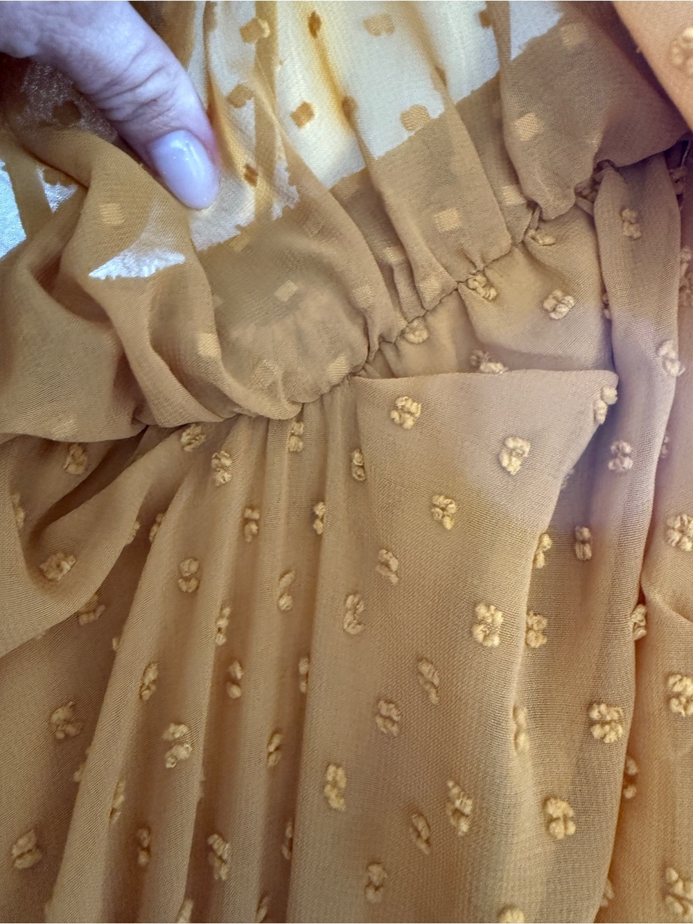 Baltic Born Mustard Dot Tiered Maxi Dress - Picture 2 of 3